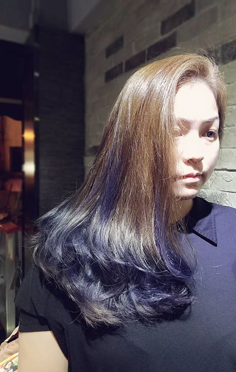Ash brown with blue